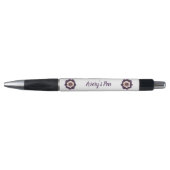 Chic Violet Bloemen Naam Pen (Voorkant)