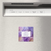 Chic Violet Gold Rozen Visitekaartje Magneet (Insitu (Vaatwasser))