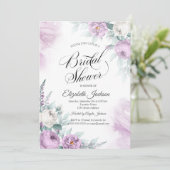 Chic Violet Lavander Roos Vrijgezellenfeest Kaart (Staand voorkant)