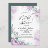 Chic Violet Lavander Roos Vrijgezellenfeest Kaart (Voorkant / Achterkant)