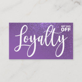 Chic Violet Paarse Glitter Gradient Typografie Klantenkaartje
