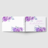 Chic Violet Roos Greenery Floral Vrijgezellenfeest Gastenboek (Volledig)