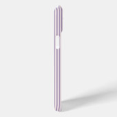 Chic Violet Stripes en Paarse Bloemenrijen Case-Mate iPhone Case (Achterkant / Rechts)