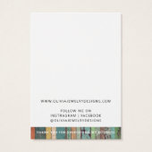 Chic Voeg je Logo Ketting oorbel display Kaart (Achterkant)