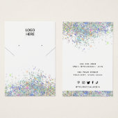 Chic Voeg je Logo Ketting oorbellen display Kaart (Voorkant /achterkant)