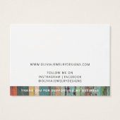 Chic Voeg je Logo Kettingen armband display Kaart (Achterkant)