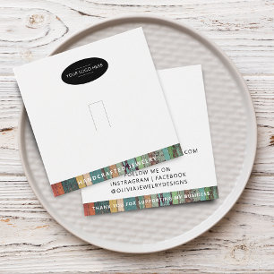 Chic Voeg Jouw Logo Ring Displaykaart toe Vierkante Visitekaartjes