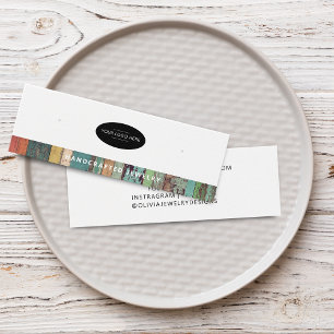 Chic Voeg Jouw Logo Toe Oorbel Displaykaart Mini Visitekaartjes