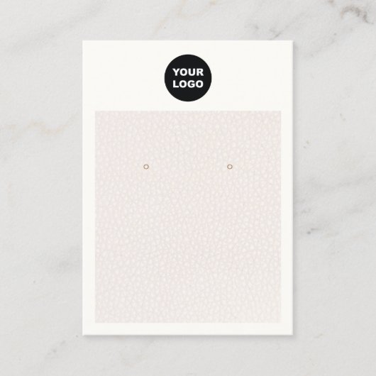 Chic Voeg Logo Blush Roze lederen voorscherm toe Visitekaartje (Voorkant)