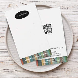 Chic Voeg uw logo QR-code Oorbel Displaykaart toe Visitekaartje