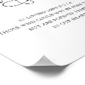 Chic Voor Altijd In Onze Hart In Lieve Herinnering Poster (Hoek)