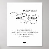 Chic Voor Altijd In Onze Hart In Lieve Herinnering Poster (Voorkant)
