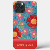 Chic voor haar rode bloemen patroon inspiratie Case-Mate iPhone case (Achterkant)