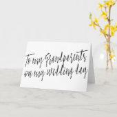 Chic "Voor mijn grootouders op mijn trouwdag" Kaart (Gele Bloem)