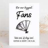 Chic  voor onze fans bruiloft gunst teken