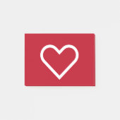 Chic voor rood en wit hart post-it® notes (Voorkant)