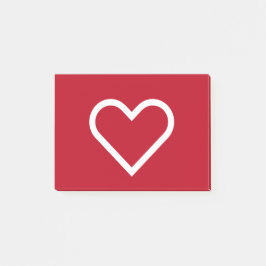 Chic voor rood en wit hart post-it® notes