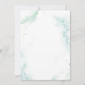 Chic Vrijgezellenfeest/Brunch Blue en Green Greene Kaart (Achterkant)