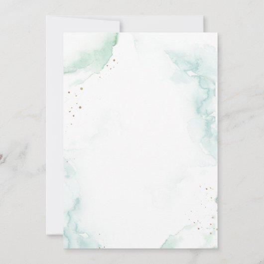 Chic Vrijgezellenfeest/Brunch Blue en Green Greene Kaart (Achterkant)