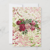 Chic Vrijgezellenfeest Burgundy Red Rose Rustic Kaart (Achterkant)