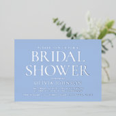 Chic Vrijgezellenfeest Fototypografie Blue Silver Folie Uitnodiging (Staand Voorkant)