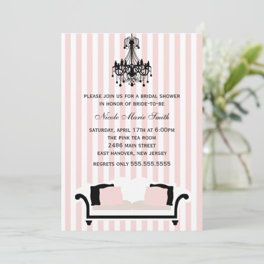 Chic-Vrijgezellenfeest Kaart (Staand voorkant)