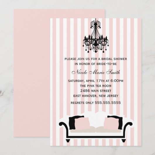 Chic-Vrijgezellenfeest Kaart (Voorkant / Achterkant)