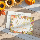 Chic Vrijgezellenfeest Recipe Autumn Herfst Maple  Uitnodiging Briefkaart