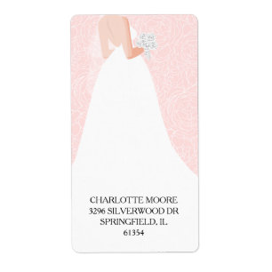 Chic Vrijgezellenfeest roze retouradres Etiket