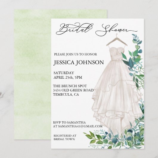 Chic Vrijgezellenfeest Weddenschap Eucalyptus Leav Kaart (Voorkant / Achterkant)