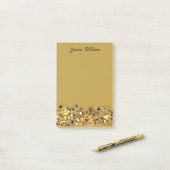 Chic vrouwelijk luxe lijst met naam post-it® notes (Op bureau)