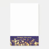 Chic vrouwelijk middernacht blauw goud lijst genoe post-it® notes (Voorkant)