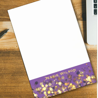 Chic vrouwelijk violet gouden lijst genoemd post-it® notes