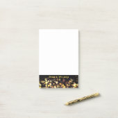 Chic vrouwelijk zwart goud lijst genaamd post-it® notes (Op bureau)