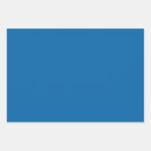 Chic Warm Geel & Blauw Gestreept Patroon Inpakpapier Vel (Voorkant 2)