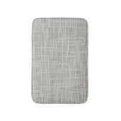 Chic Warm Gray Faux Jute Fabric Patroon Badmat (Voorkant Verticaal)