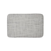 Chic Warm Gray Faux Jute Fabric Patroon Badmat (Voorkant)