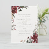 Chic Warm Winter Festive Foliage Verloving Invite Bedankkaart (Staand voorkant)