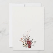 Chic Warm Winter Festive Foliage Verloving Invite Bedankkaart (Achterkant)