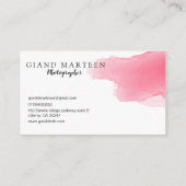 Chic Wash Helderroze Waterverf Visitekaartje (Achterkant)