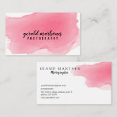 Chic Wash Helderroze Waterverf Visitekaartje (Voorkant / Achterkant)