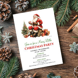 Chic Watercolor Christmas Scene Holiday Invitation Kaart