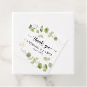 Chic Watercolor Eucalyptus Botanical Thank You Bedankjes Labels (In situ)