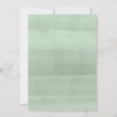Chic Watercolor Eucalyptus Groenery Summer Wedding Kaart (Achterkant)