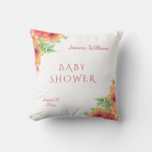Chic Watercolor Hoek Bloemen Baby Borrel