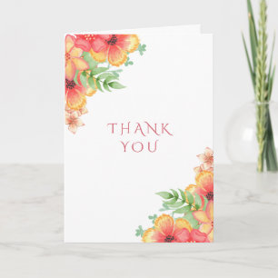 Chic Watercolor Hoek Bloemen Bedankt