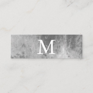 Chic Watercolor met Monogram Mini Visitekaartje