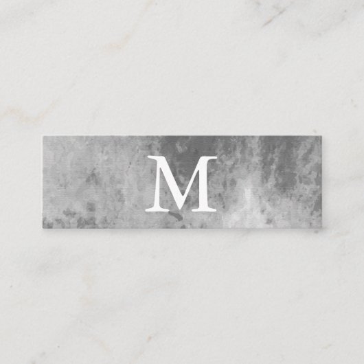 Chic Watercolor met Monogram Mini Visitekaartje (Voorkant)