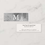Chic Watercolor met Monogram Mini Visitekaartje (Voorkant / Achterkant)