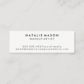 Chic Watercolor met Monogram Mini Visitekaartje (Achterkant)